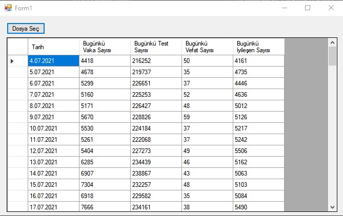 C# Excel aktarma örnek uygulama
